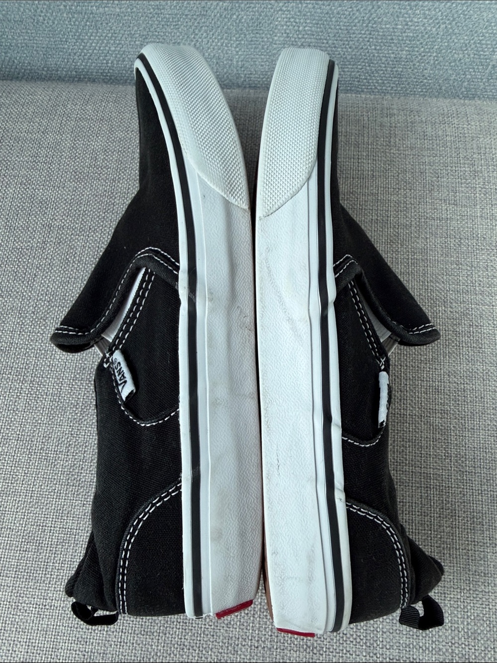 Kids Vans Black Slip-On Canvas Loafers with White Midsole Size 5,5 (Big Kid) - Picture 10 of 12